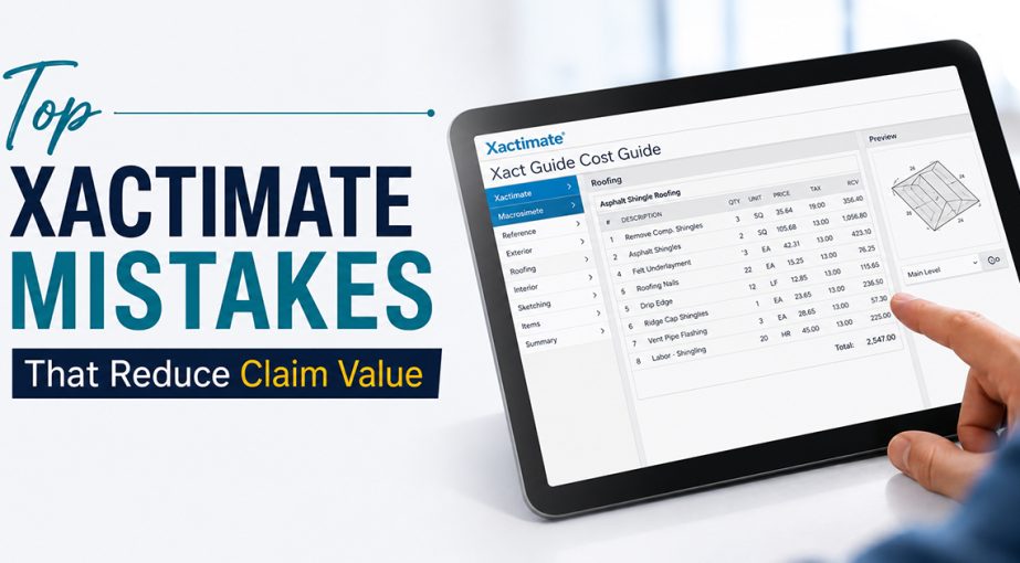 Top Xactimate Mistakes That Reduce Claim Value